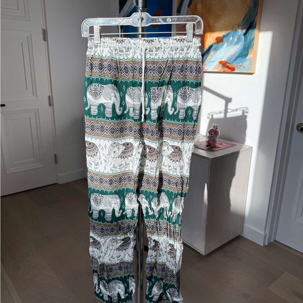 Elephant Print Jogger Pants
